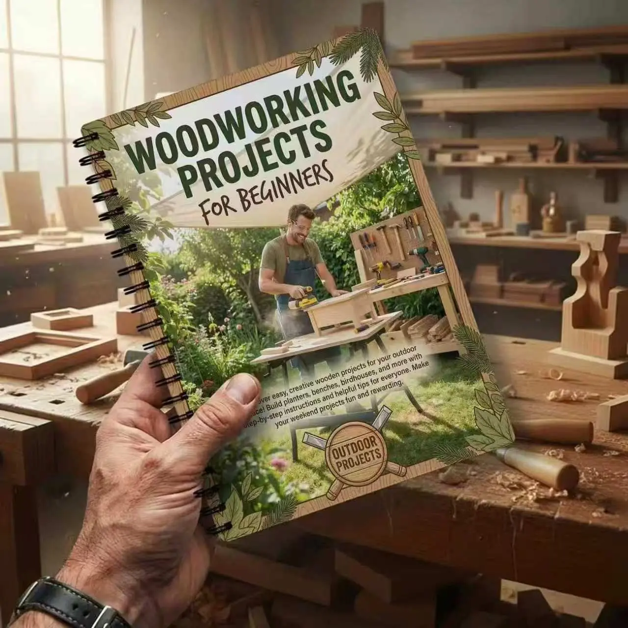 Woodworking Projects for Beginners Guide, Essential Handbook for Newcomers, Step-By-Step Instructions, Perfect for DIY Enthusiasts, Tutorial