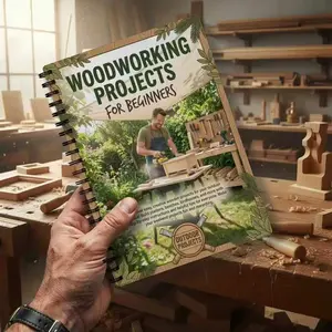 Woodworking Projects for Beginners Guide, Essential Handbook for Newcomers, Step-By-Step Instructions, Perfect for DIY Enthusiasts, Tutorial