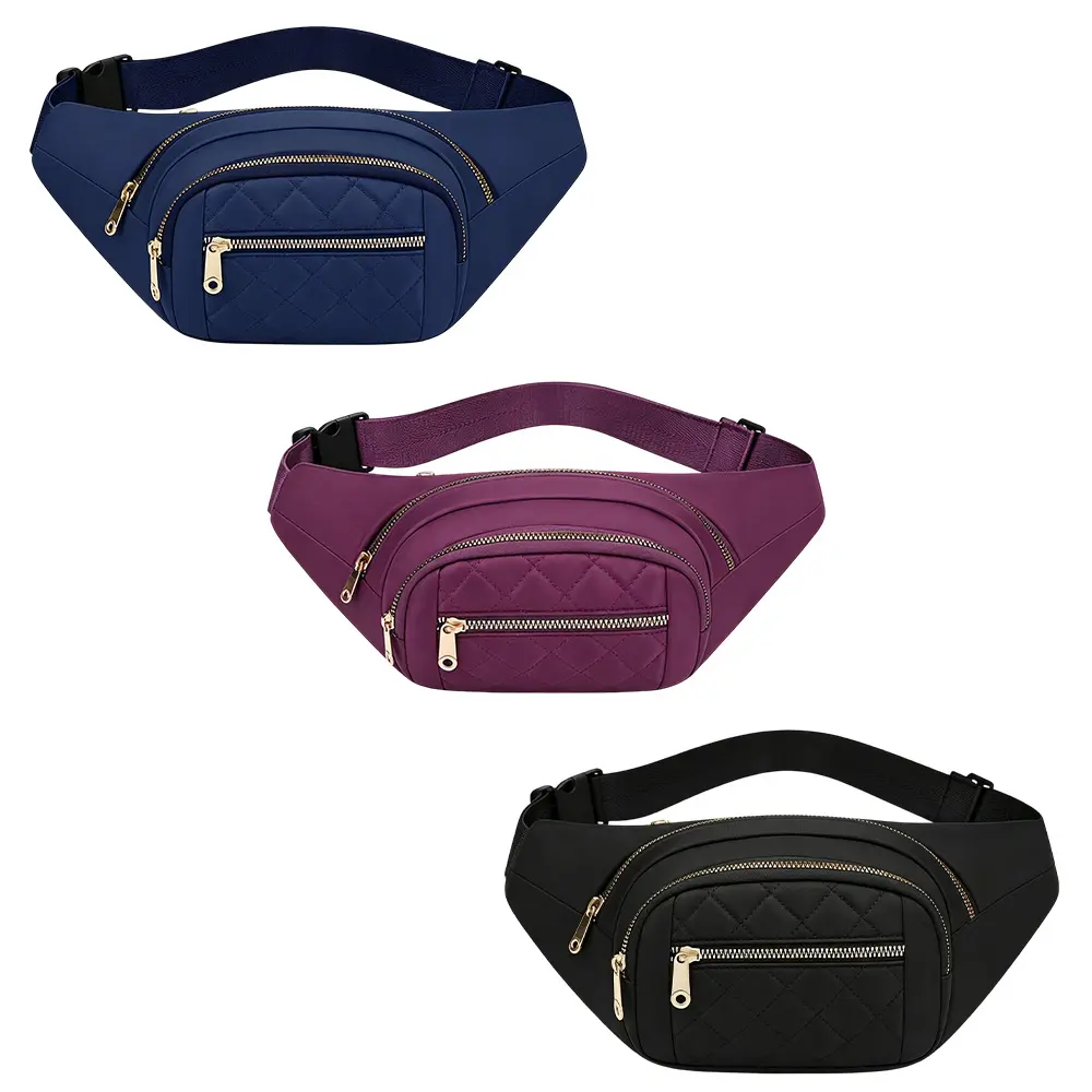 3PCS Crossbody Fanny Pack for Men & Women, Waist Bag Hip Bum Bag with Adjustable Strap for Outdoors Workout Traveling Casual Running Hiking Cycling