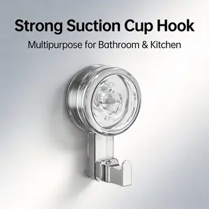 Suction Cup Hooks for Shower,Removable Shower Towel Hooks Suction Hooks No Drill Hook for Glass Door for Holloween Christmas Decoration Mirror, Windows, Tile, Robe, Bathroom Suction Hook hooks that stick Organiser Hanger