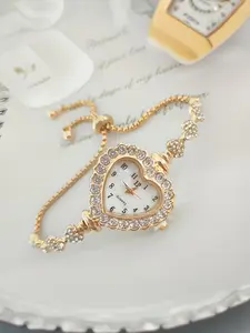 1-piece exquisite and versatile women's jewelry watch set, fashionable quartz watch, casual steel strip watch, women's watch