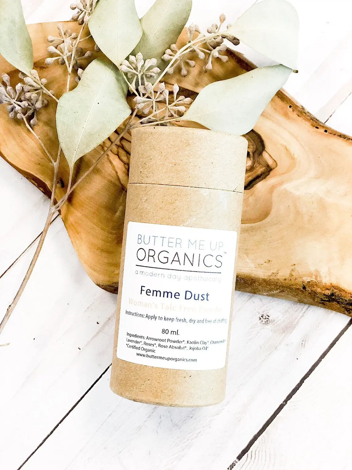 Femme Dust / Ladies Powder / Freshening Powder / Talc Free Unscented Women