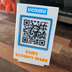 Custom Venmo QR code Performers Servers Weddings Partys