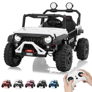 24V Kids Ride-On Car w/ Remote, 2-Seater Steel UTV, 4WD & LED Lights