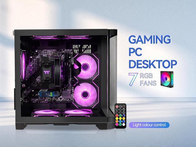 YEAH MAGIC Astral S1 Desktop PC AMD Ryzen 5 5600GT (6 core up to 4.6GHz) 16GB DDR4 3200MHz 1TB NVMe SSD 650W Gold PSU Windows 11 Home WIFI Gaming PC with 7 ARGB Fans,Gaming PC,Prebulit PC