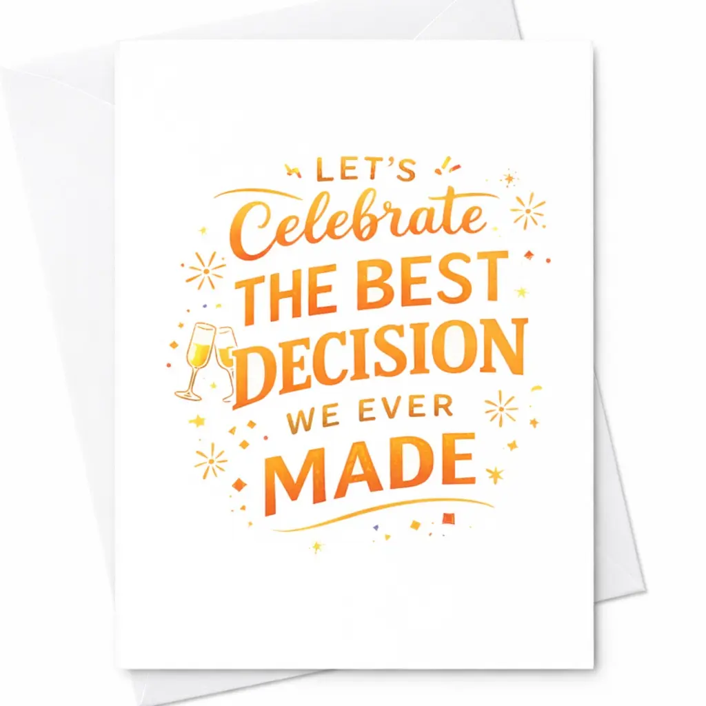Best Decision Anniversary Greeting Card C-369