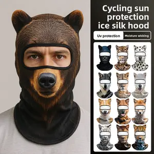 Sunscreen quick-drying motorcycle headgear dust-proof sunshade breathable mask animal series UV-proof ice silk headgear
