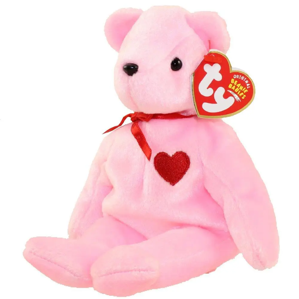 TY Beanie Baby - SMOOCH-e the Pink Valentine's Day Bear (Internet Exclusive) (8.5 inch) (2004) MWMTs