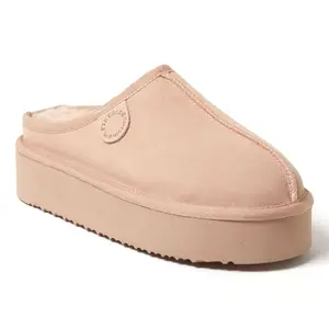 Fireside by Dearfoams Women's Genuine Shearling Platform Clog