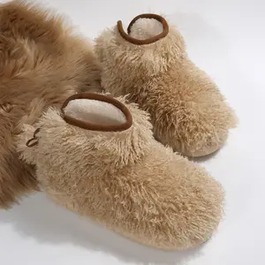 Ladies' Fleece - Lined Fluffy Slipper Mini Snow Boots Comfortable Winter Footwear Indoor Outdoor Shoes