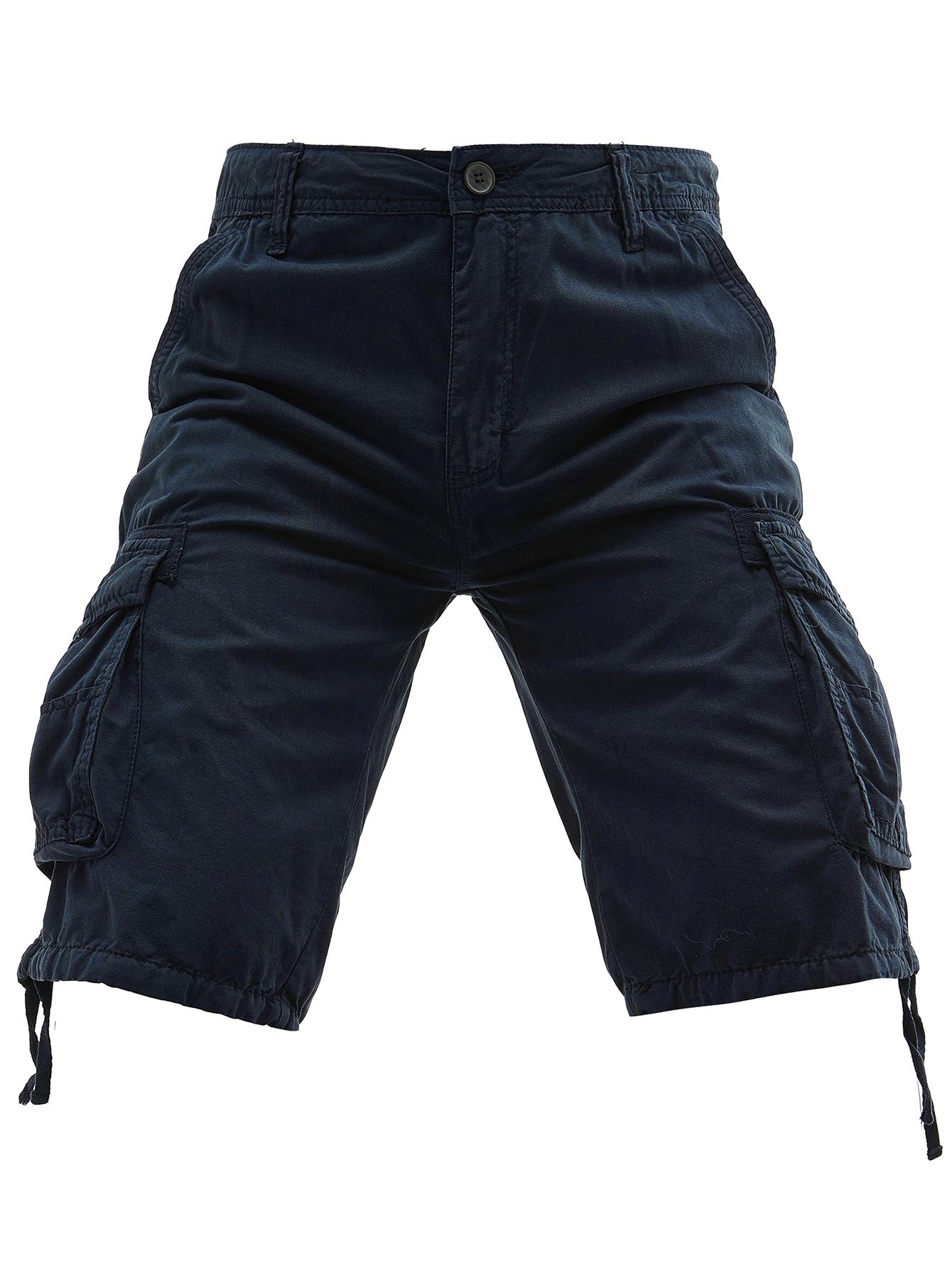 Men's 100% Cotton Cargo Shorts Solid Color Casual Lightweight Multi Flap Pockets Large Capacity Storage Outdoor Hiking Camping Daily Wear Breathable Comfy Summer Shorts Male Durable Streetwear