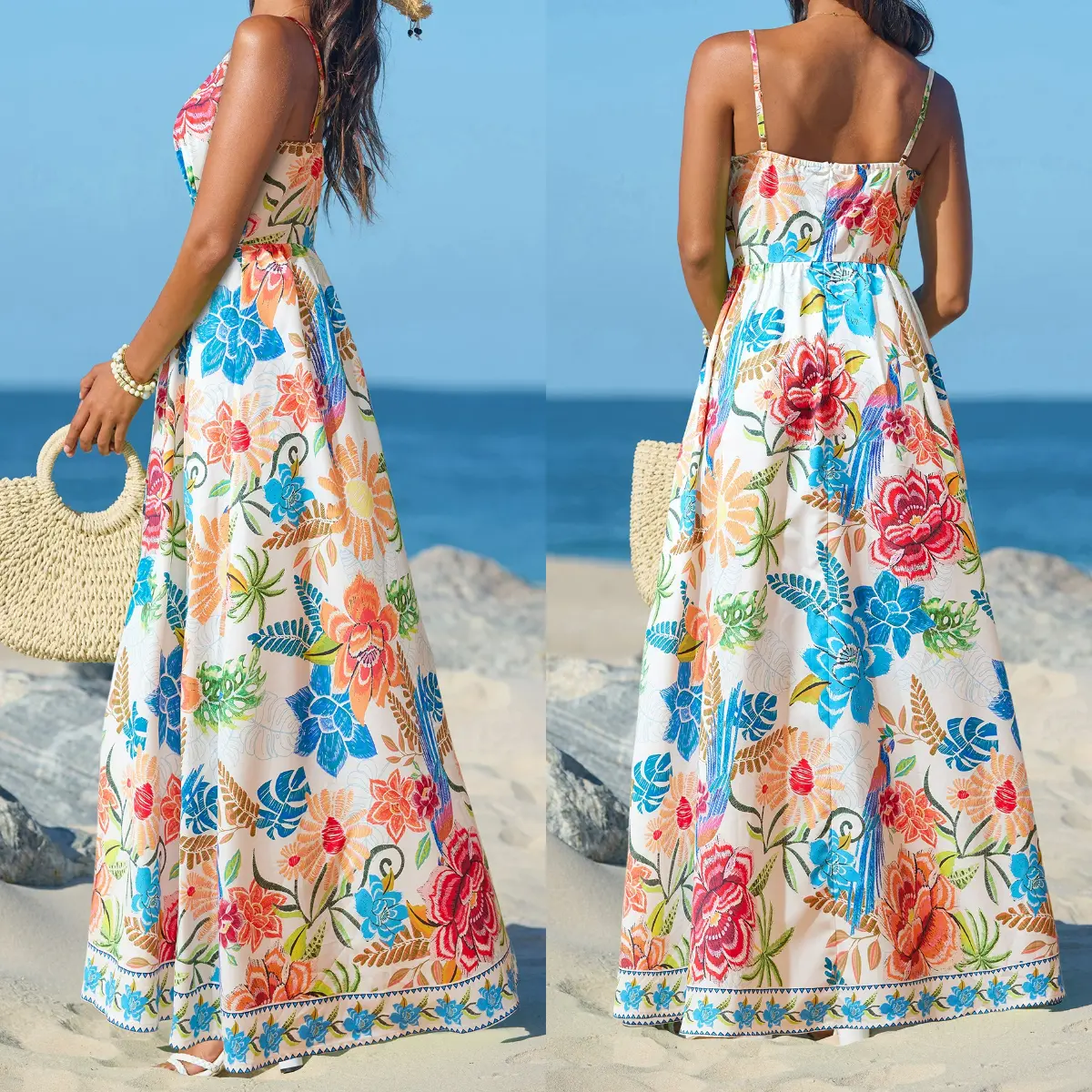 CUPSHE Women's Vibrant Oasis Tropical Maxi Dress - Square Neckline, Sleeveless, Floral Print, Back Zip Closure, Flowy Bohemian Beach Outfit, Casual Wear, Yellow Birthday Women's Clothes #tiktokshopmemorialday - TikTok Shop CUPSHE Women's Vibrant Oasis Tropical Maxi Dress - Square Neckline, Sleeveless, Floral Print, Back Zip Closure, Flowy Bohemian Beach Outfit, Casual Wear, Yellow Birthday Women's Clothes #tiktokshopmemorialday - TikTok Shop