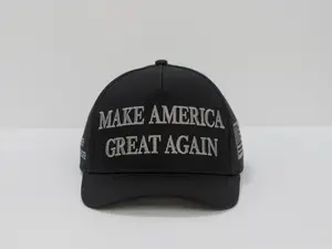 Black Make America Hat – America Great Embroidered Adjustable Baseball Cap