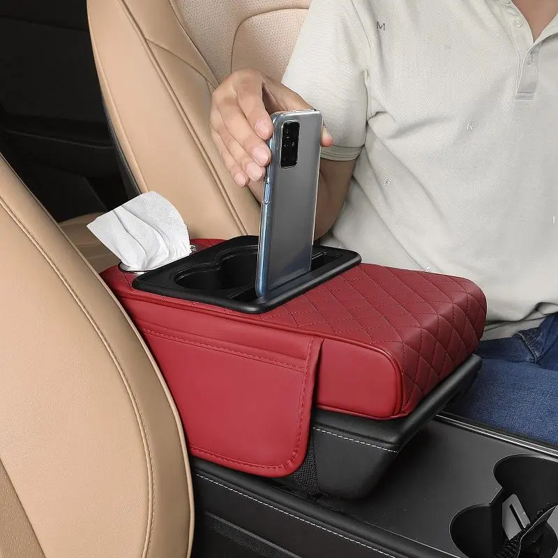 Multifunctional PU Leather Car Armrest Box Mat with Central Elbow Heightening Pad Storage Box Cup Holder & Car Tissue Box Auto Interior Accessories,Car Storage Box,Car Tissue Box Multifunctional PU Leather Car Armrest Box Mat with Central Elbow Heightening Pad Storage Box Cup Holder & Car Tissue Box Auto Interior Accessories,Car Storage Box,Car Tissue Box