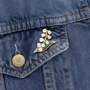 Lily of the Valley Flower Enamel Pin | May Birth Month Flower