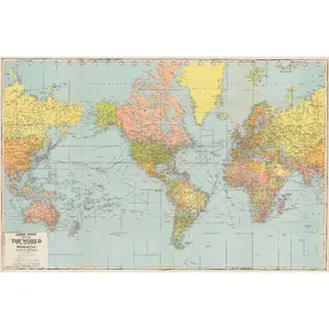 Historic 1946 - Map of the World, Gross