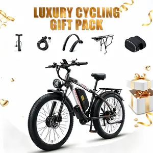 KAIJIELAISI Dual Motor Ebike Peak 4000W 48V 23Ah Removable Battery Electric Bike 26 Inch Mountain Ebike 21 Speed Electric Dirt E Bikes Front Suspension UL Certified 40mph  e bike electric bike e-bike electric adventure bike
