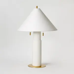 Ceramic Table Lamp with Tapered Shade White - Threshold designed with Studio