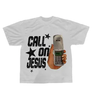 Men Faith Inspired Graphic T Shirt with Call on Jesus Print Soft Cotton Crewneck Short Sleeve Shirt for Daily Casual Wear and All Season Comfortable Outfits