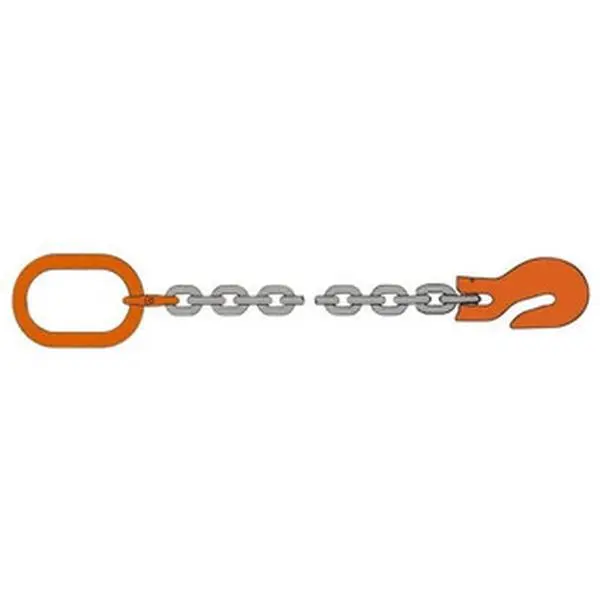 Pewag Heavy Lifting Alloy Steel Web Sling with SOG Chain Sling, 10 ft Long, 10 in Wide, 4300 Lb Basket/Vertical Capacity, 9/32 in Diam Chain, Self-Colored, Grab Hook & Master Link (7G100SOG/10), Basket Capacity