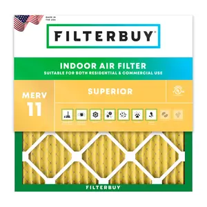 Filterbuy Air Filters | MERV 11 Allergen Defense | Pleated HVAC AC Furnace Filter Replacements | Easy Installation | Made in USA | Eco-Friendly