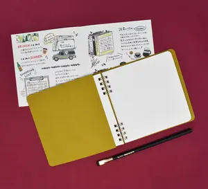 Midori Square Grid Notebook with Cream Paper and Golden Beige Grid - Perfect for Stamps and Markers