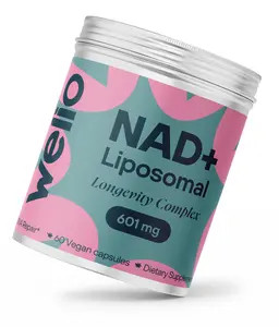 Welio Liposomal NAD⁺ 500 mg — Cellular Energy, Anti-Aging & Mental Focus Support (30-Day Supply)