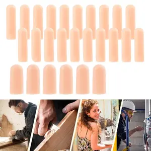30 piece silicone finger cover set, 2 sizes of soft silicone finger protectors, suitable for gardening, construction, kitchen work and hand protection, anti stab, cutting protection