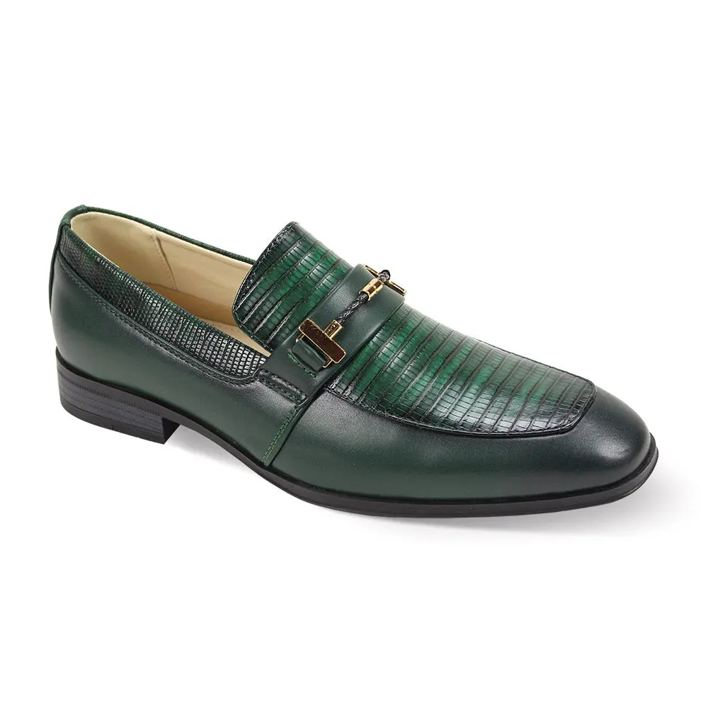 Antonio Cerrelli Men's Office Footwear - Elegant Formal Closed-Toe Flat Buckle Slip-On Shoe, Style 7051