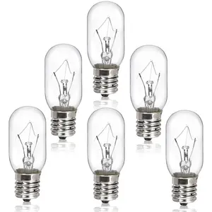 6 Pack Microwave Light Bulb 40 Watt 120V T8 Replacement Light Bulb E17 Standard Base Stove Light Bulbs Under Hood for Oven Stove Refrigerator Microwave