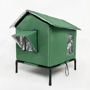 Cat House for Outdoor - Weatherproof Feral Cat Shelters for Winter, Waterproof Pet House for Keeping Outdoor Cats Warm