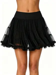 JOJOANS Women's High Waist Athletic Skirts with Shorts Pockets Ruffle Hem Flowy Skirts Mini Tiered Short Skirt Casual Summer