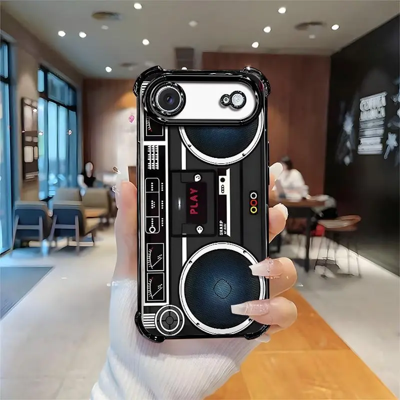 Vintage 80s Boombox Cassette Phone Case for 【iPhone 17 Air】 | MagSafe Ready, Unique Cool Design Protective Case.666