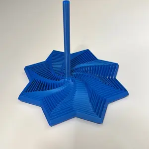 3D printed sensory fidget star,heagonal fractal design with handle. Visual and auditory stress relief. This is a perfect gift for anyone, especially for those who see sensory input. 