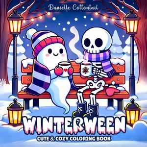 Winterween Cute & Cozy Coloring Book: 50 Adorable & Spooky Hygge Style Scenes with a Winter Vibe. Simple and Comfy for Relaxing Fun! (Spooky Coloring Books) Paperback