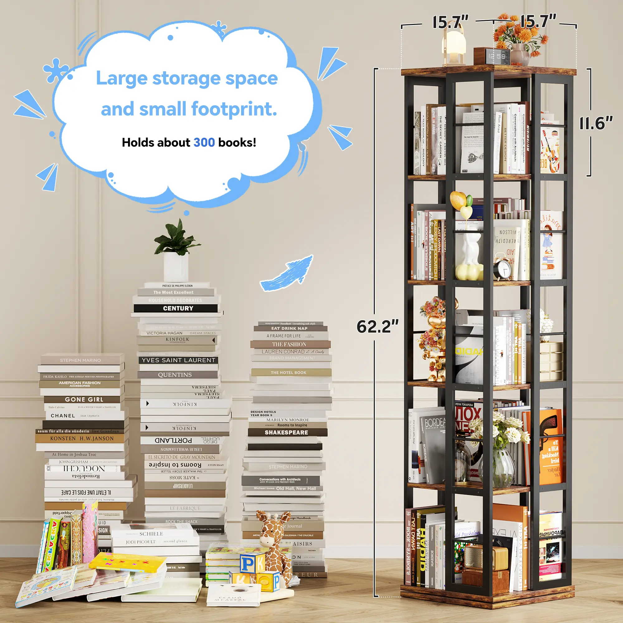 5-tier  Rustic Brown