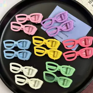 20Pcs Cute Marked Metal Hair Clips, Viral Trending Funny Duck Bill Barrettes, DIY Fun Glasses‑Shaped Hair Pins, Dainty Side Bangs Fringe Clips for Kids Girls, Versatile Daily Hair Accessories for Hairstyle Styling, Party, School & Casual Daily Occasions