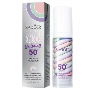Three-Color Color Correcting Makeup Base | 45g 3-in-1 Primer Serum for Natural Naked Makeup Sensation