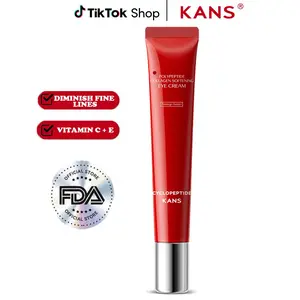 KANS Collagen Boosting Peptide Powered Eye Cream 20 g, Advanced Anti-Aging Eye Cream, Cyclohexapeptide-9 & Patented Tiracle PRO, Boosts Collagen, Firming, Reduces Dark Circles & Puffiness, Korean Glow