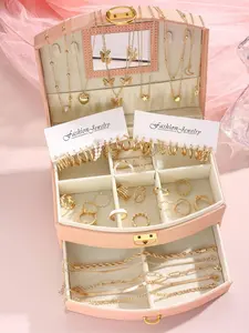 Vintage Fashionable Jewelry Set, Faux Pearls Twist Decor Earrings Necklace Bracelet Rings Set As Gifts, for Women & Girls, Exquisite Jewelry Set for Gift, without Box