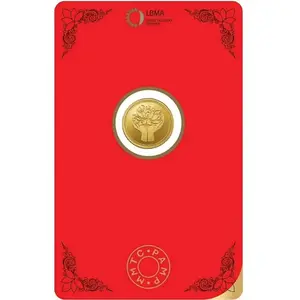 MMTC Pamp Lotus 4 Gram Gold Round - Large Card Assay