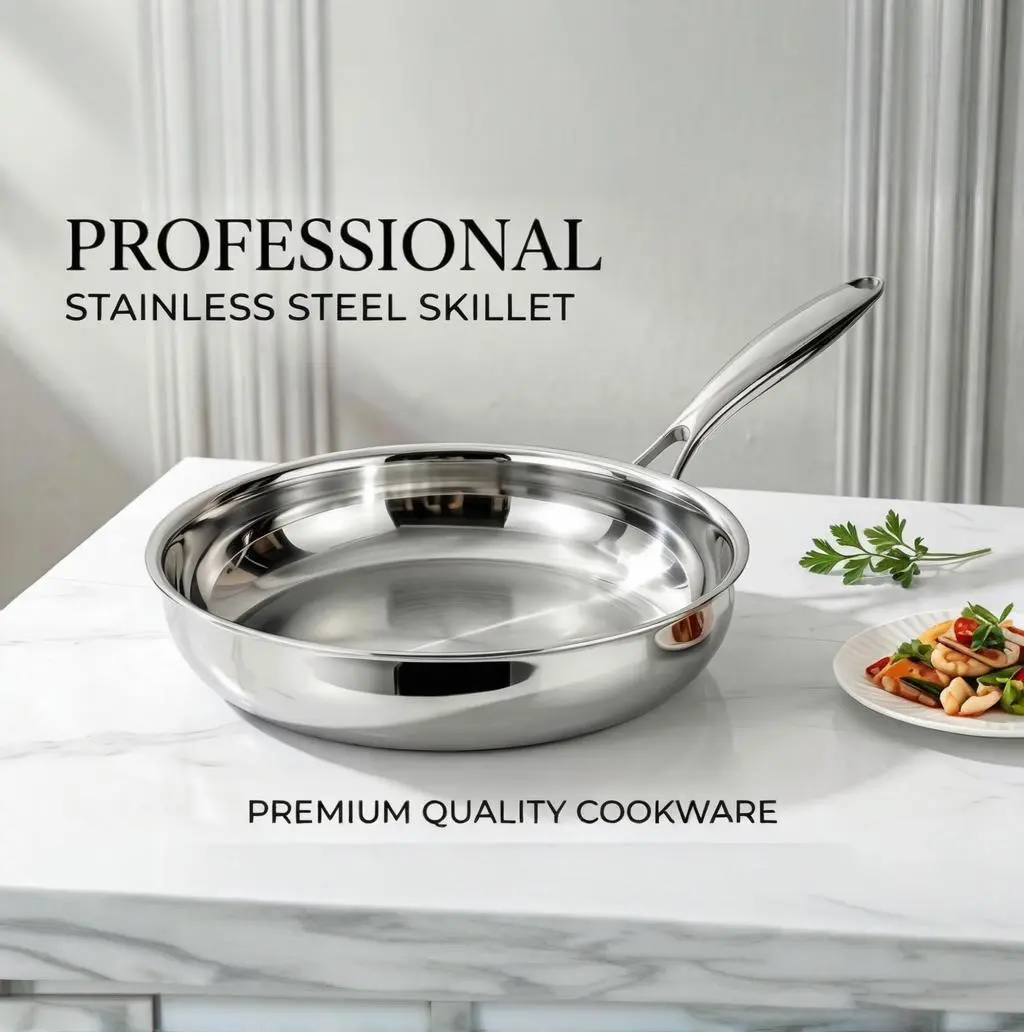 11.8 inch 304 Stainless Steel speed steel pan,  for Induction & Electric Ceramic Stoves, Home Kitchen Use