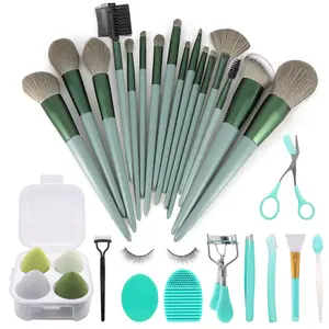 Koccido Makeup Brushes 22 count Makeup Kit,Foundation Brush Eyeshadow Brush Make up Brushes Set (Green, 22 count Set)