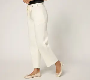 Me by Jennie Garth Petite Natural Drawstring Barrel Leg Jean