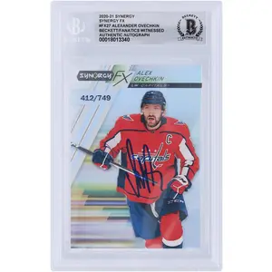 Alexander Ovechkin Washington Capitals Autographed 2020-21 Upper Deck Synergy Synergy FX #FX-27 #/749 Beckett Fanatics Witnessed Authenticated Card - Fanatics Authentic Certified