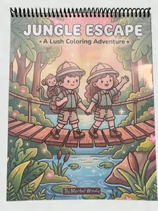 Jungle Escape Deluxe Coloring Book: A Bold and Easy Tropical Jungle Coloring Book with Premium 163gsm Cardstock and Top Spiral Binding for Relaxation and Creativity, Coloring Books, Spiral Coloring Book