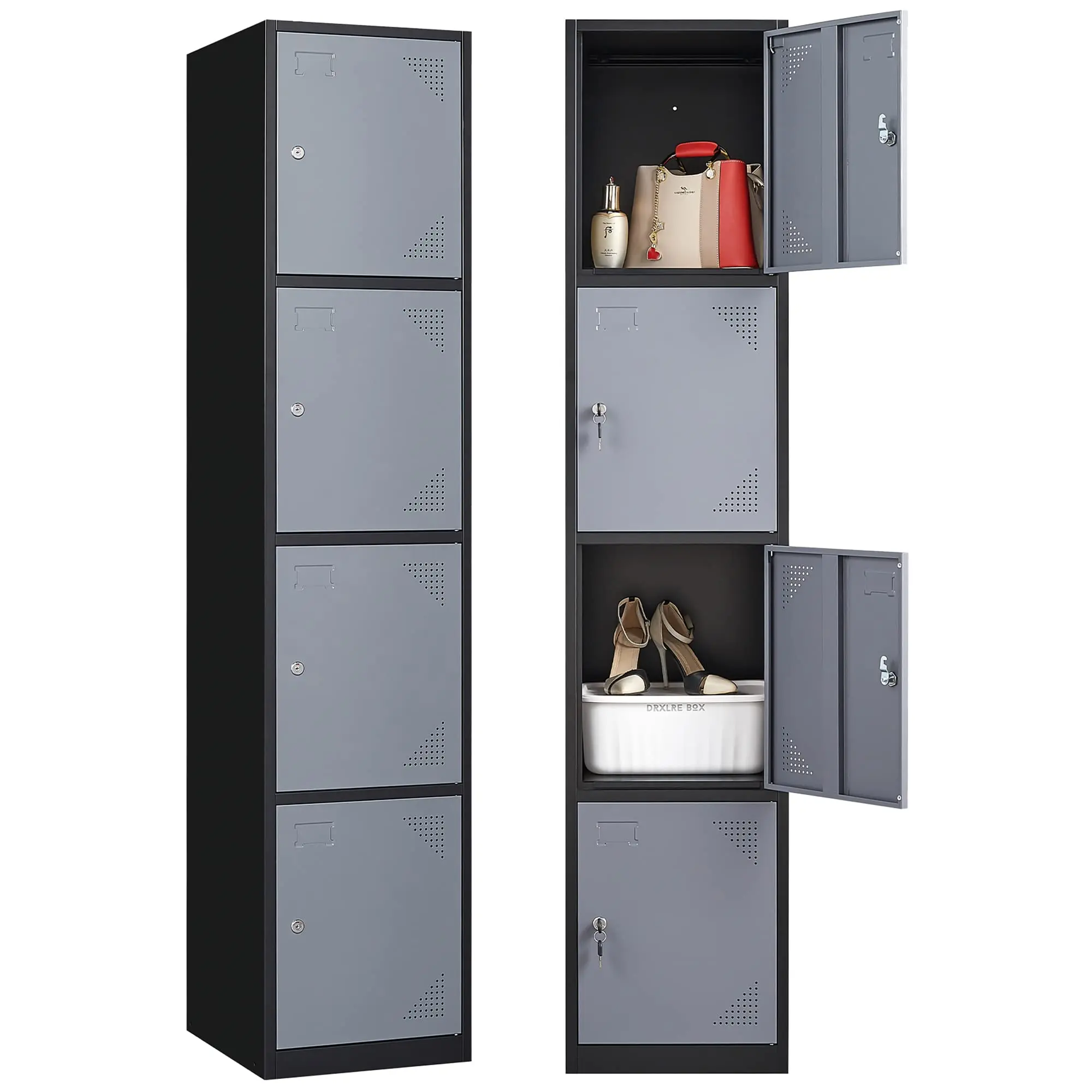 Metal Lockers For Employees,71 Steel Storage Cabinet With 1 Door Lockable For Home Gym School Office Garage Black Gray Assembly Required Metal Lockers For Employees,71 Steel Storage Cabinet With 1 Door Lockable For Home Gym School Office Garage Black Gray Assembly Required