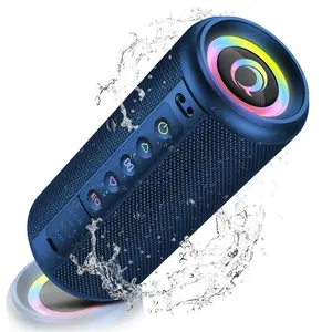 Wireless Bluetooth 5.4 Speaker 20W, Portable HD Stereo Soundbar, 20 Hour Playtime, IP7 Waterproof, Built-in Mic & TWS for Home, Beach, Gifts, Blue