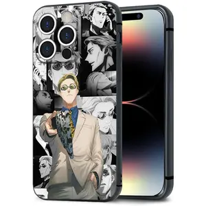 Kento_Nanami JJK Silicone TPU Black Manga Artwork Protection Case - Unique Design Anime Phone Cover for iPhone