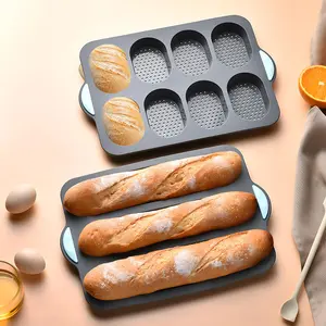 Silicone Baguette Baking Pan, 1/2 Counts Non-stick Bread Baking Mold, Silicone Loaf Molds, Baking Tool for Home Kitchen, Kitchen Accessories